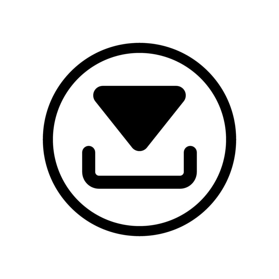Download icon vector. Upload button illustration. Load symbol or logo. vector