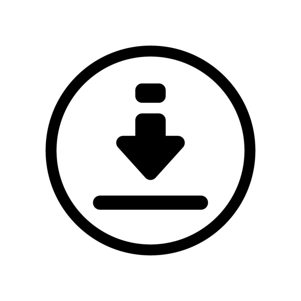 Download icon vector. Upload button illustration. Load symbol or logo. vector