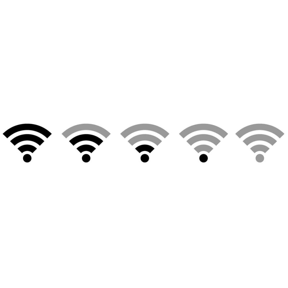 Wifi vector icon set. Waves illustration sign collection. Signal symbol or logo.