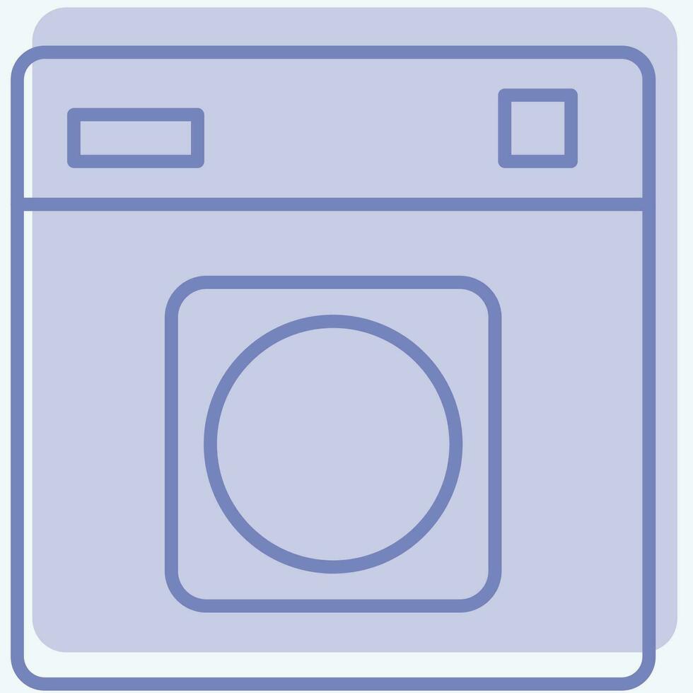 Icon Tumble Dryer. related to Laundry symbol. two tone style. simple design editable. simple illustration vector