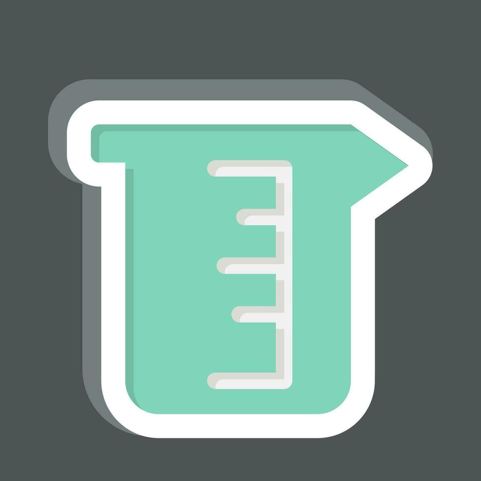 Sticker Beaker. related to Laundry symbol. simple design editable. simple illustration vector