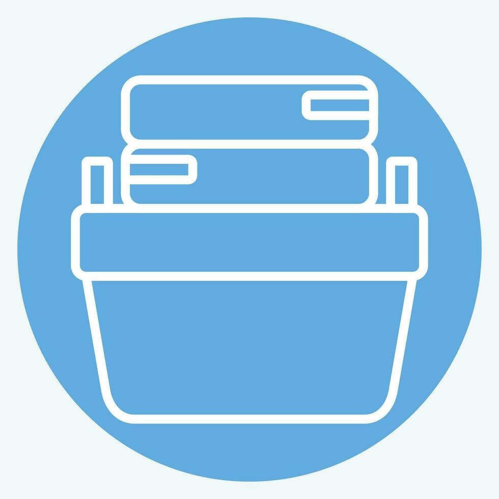 icono vestir cesta. relacionado a lavandería símbolo. azul ojos estilo. sencillo diseño editable. sencillo ilustración vector