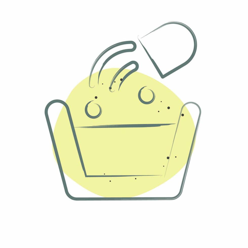 Icon Washing Poder. related to Laundry symbol. Color Spot Style. simple design editable. simple illustration vector