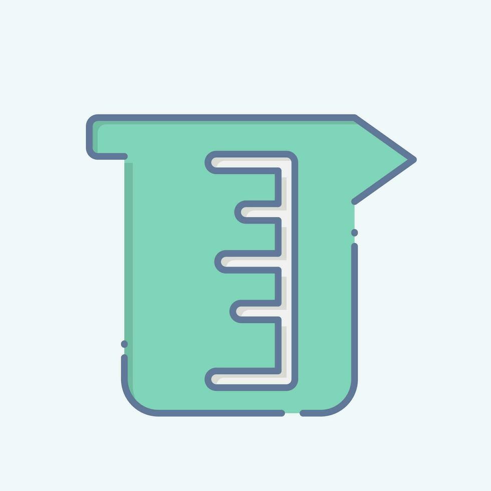 Icon Beaker. related to Laundry symbol. doodle style. simple design