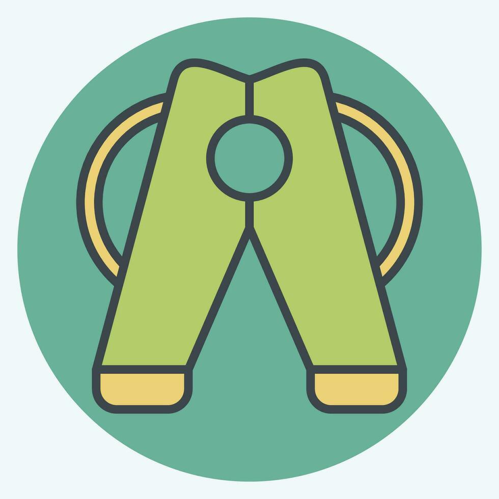 Icon Clothes Pegs. related to Laundry symbol. color mate style. simple design editable. simple illustration vector