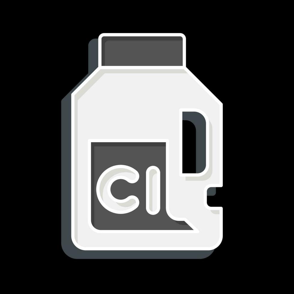 Icon Chlorine. related to Laundry symbol. glossy style. simple design editable. simple illustration vector