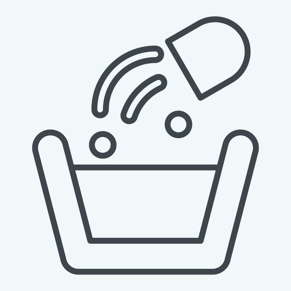 Icon Washing Poder. related to Laundry symbol. line style. simple design editable. simple illustration vector