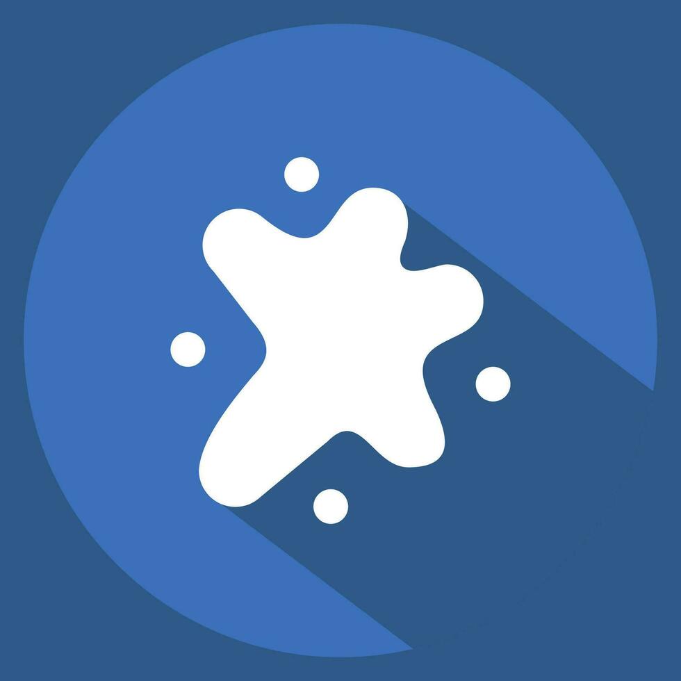 Icon Dirty Spots. related to Laundry symbol. long shadow style. simple design editable. simple illustration vector