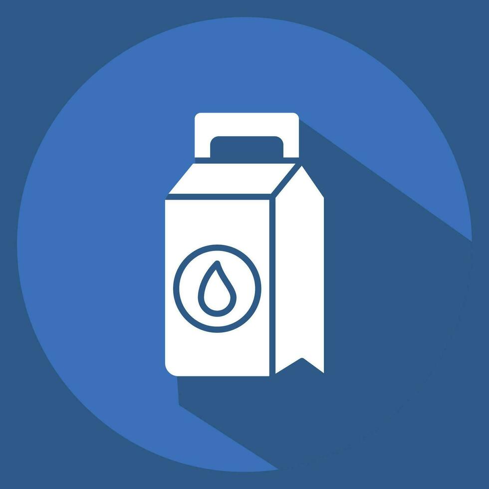 Icon Washing Powder. related to Laundry symbol. long shadow style. simple design editable. simple illustration vector