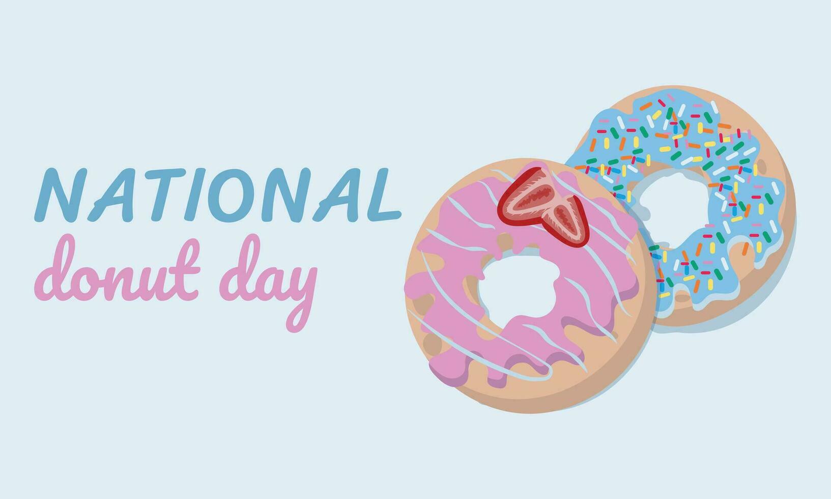 National Donut Day. Vector Illustration of Donut Day.