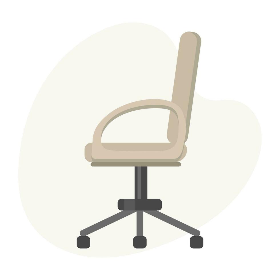 Office chair, office furniture. Illustration, icon, vector