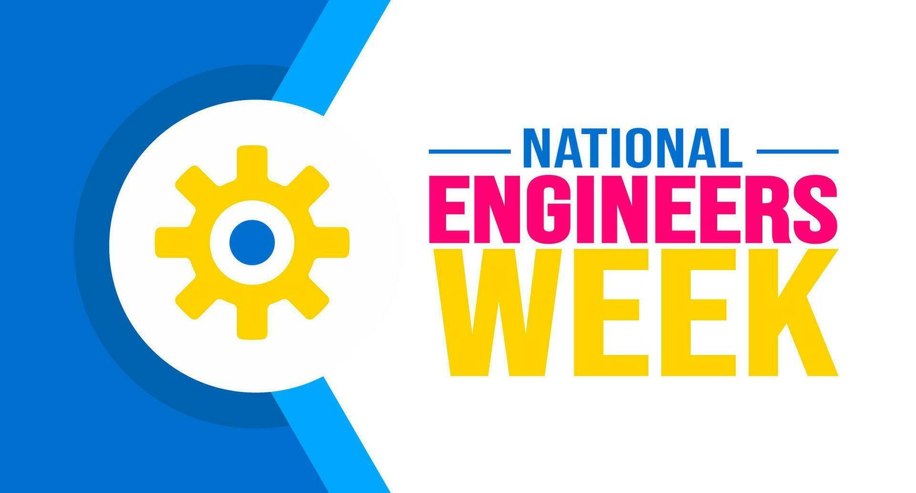 February is National Engineers Week background template. Holiday concept. background, banner, placard, card, and poster design template with text inscription and standard color. vector illustration.