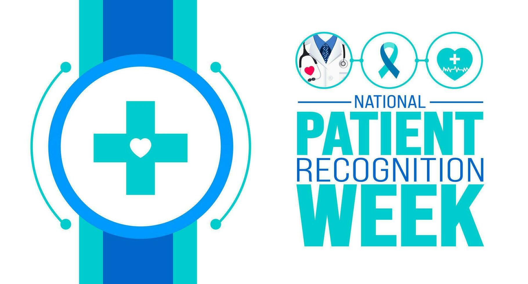 February is National Patient Recognition Month background template. Holiday concept. background, banner, placard, card, and poster design template with text inscription and standard color. vector