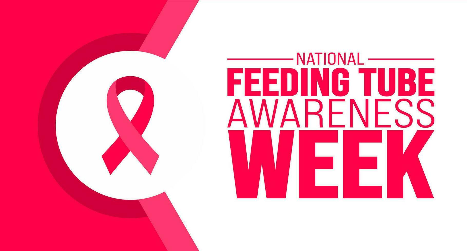 February is National feeding tube awareness week background template. Holiday concept. background, banner, placard, card, and poster design template with text inscription and standard color. vector