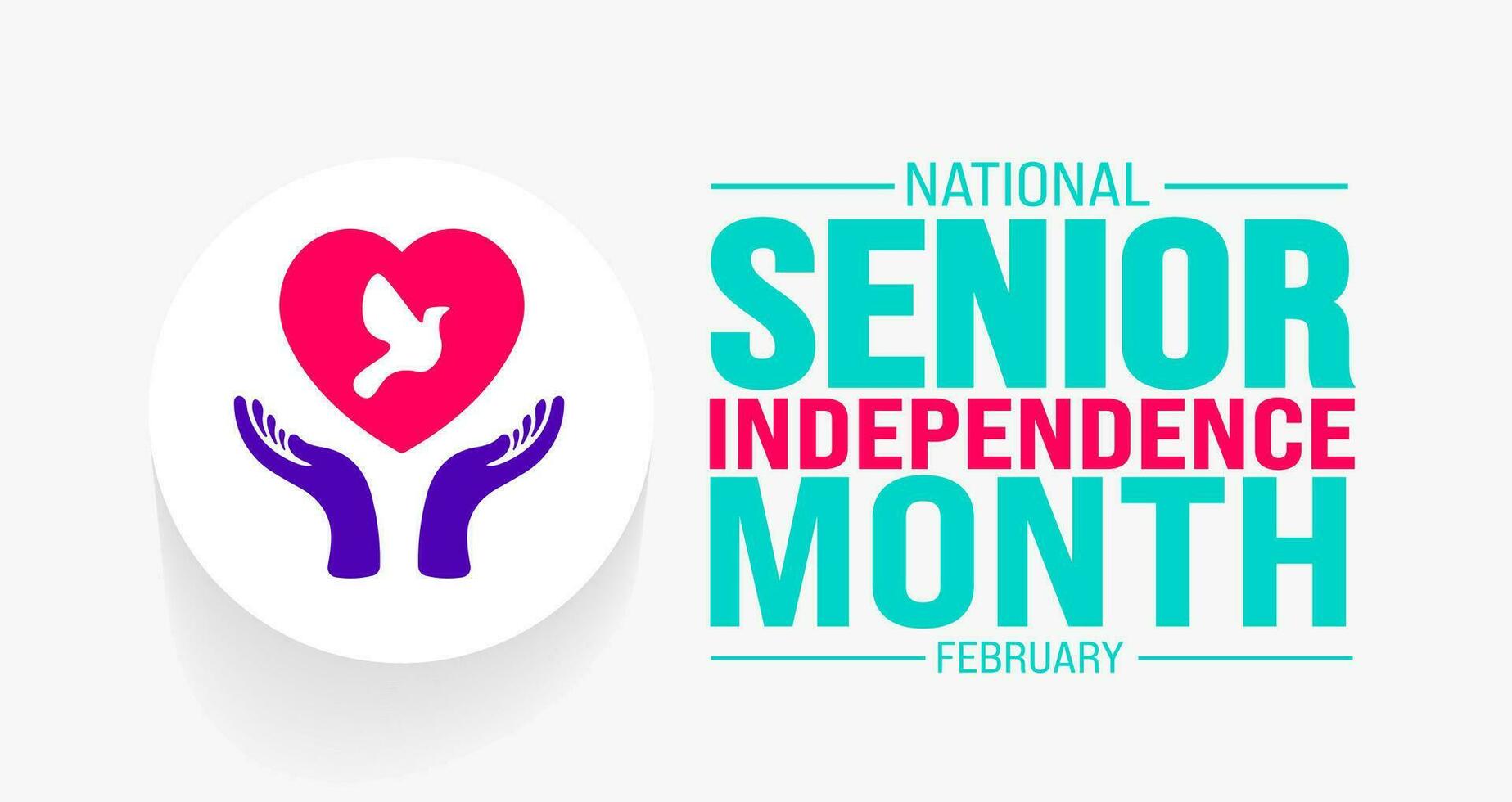 February is National Senior Independence Month background template