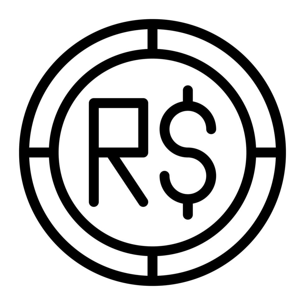 real dólar moneda icono. contorno dólar moneda vector icono para web diseño aislado en blanco antecedentes