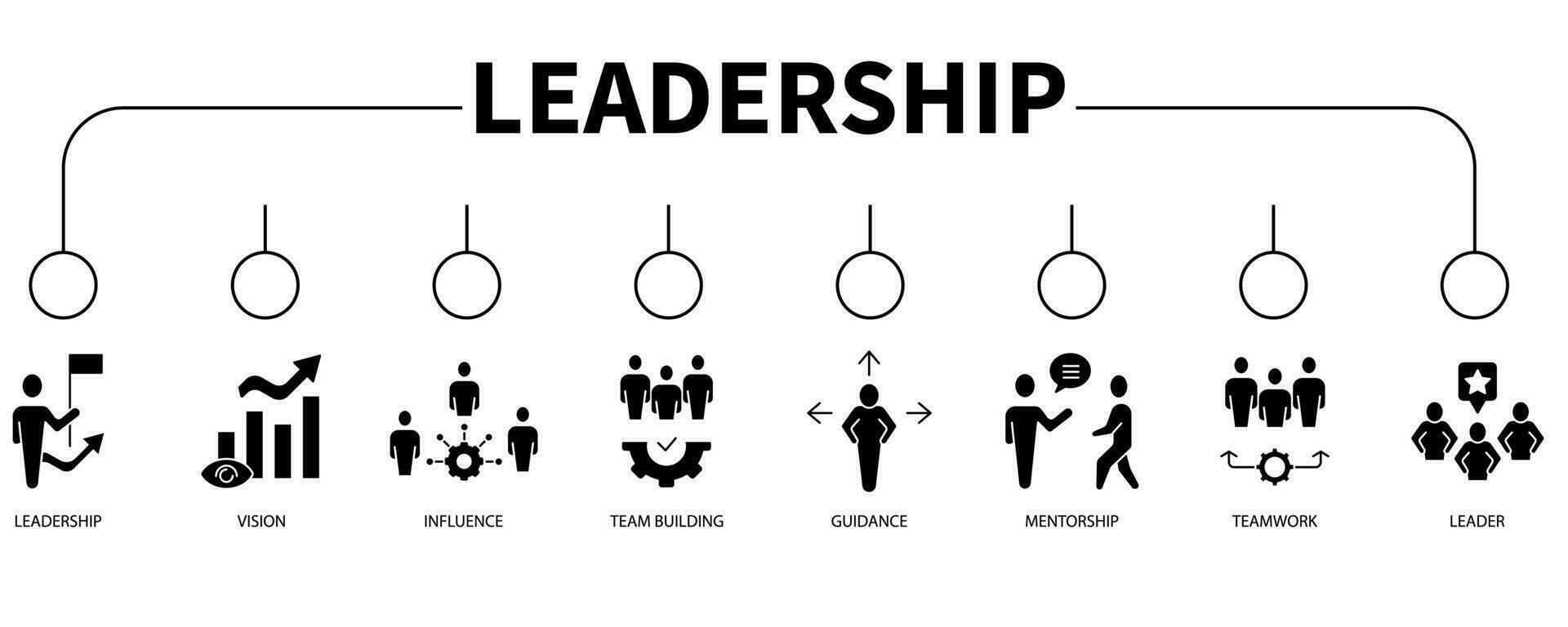 Leadership banner web icon vector illustration concept