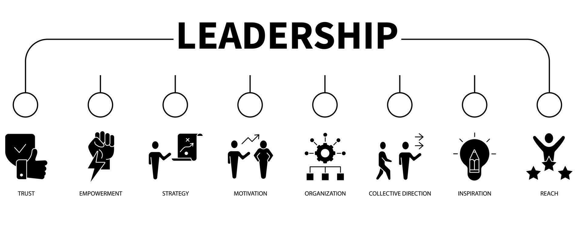 Leadership banner web icon vector illustration concept