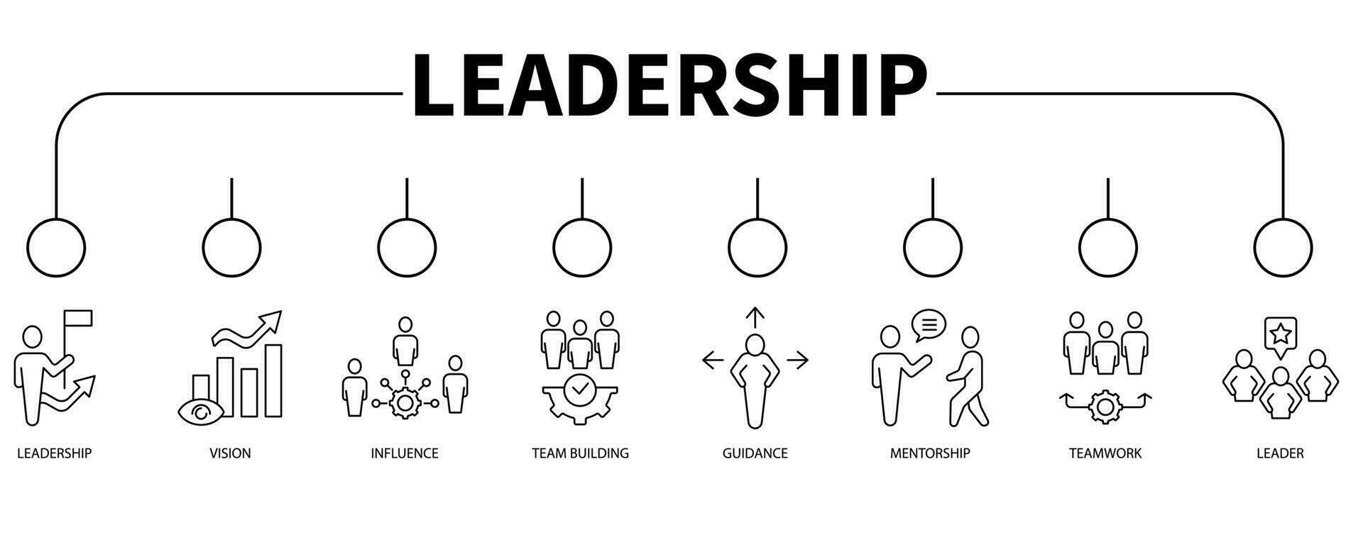 Leadership banner web icon vector illustration concept