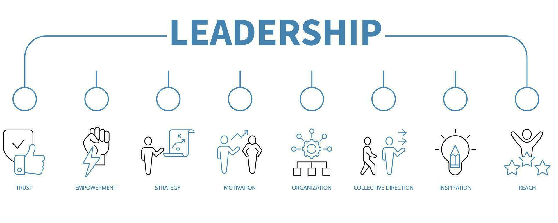 Leadership banner web icon vector illustration concept