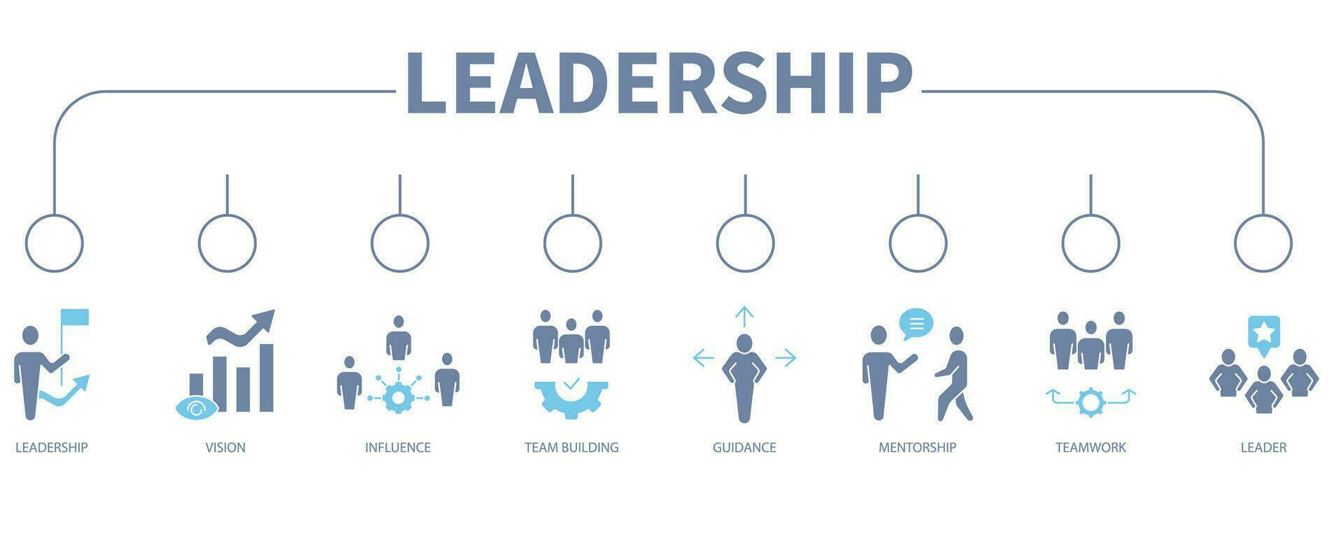 Leadership banner web icon vector illustration concept