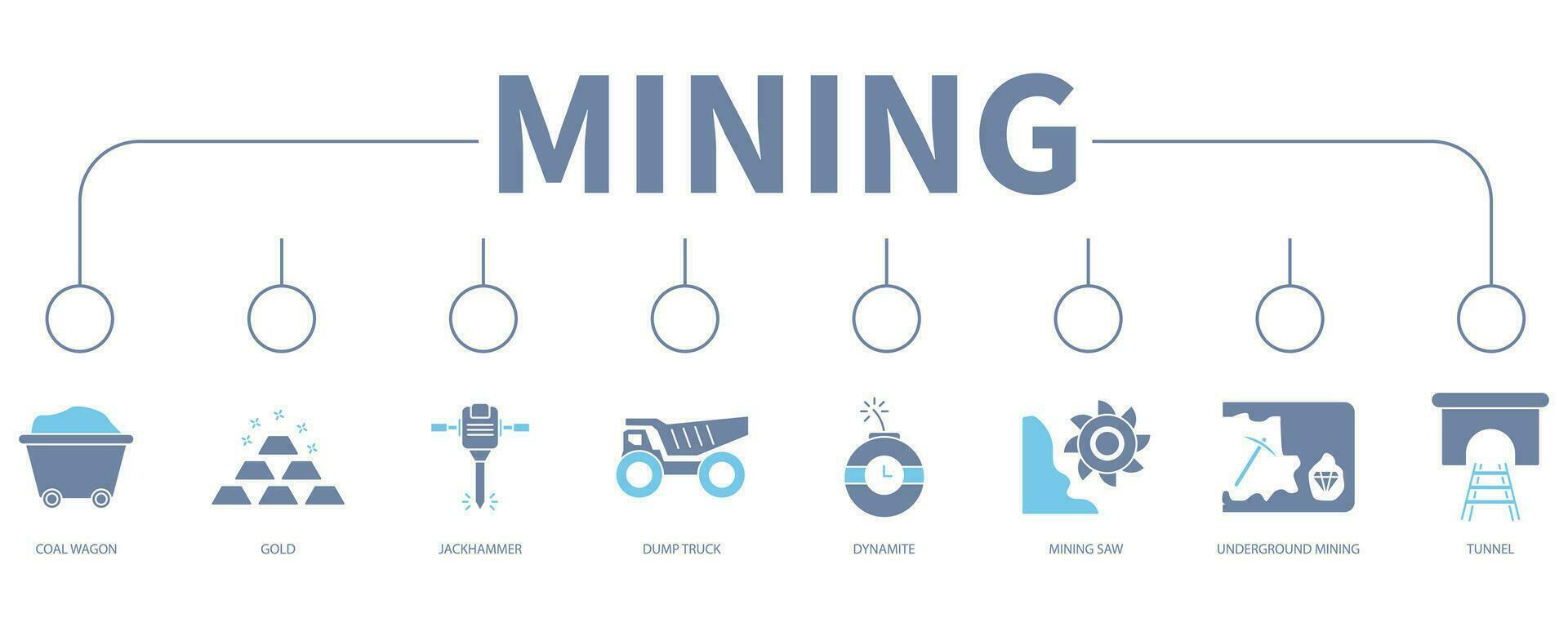Mining banner web icon vector illustration concept
