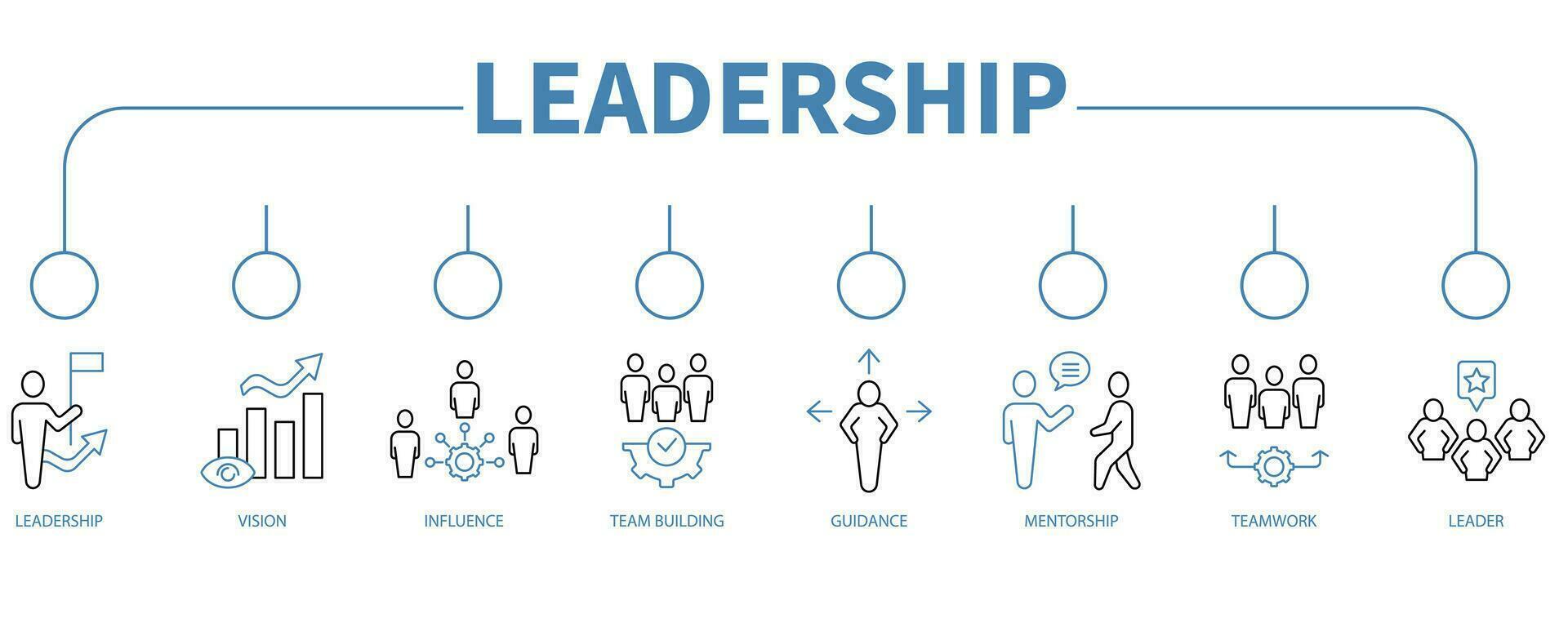 Leadership banner web icon vector illustration concept