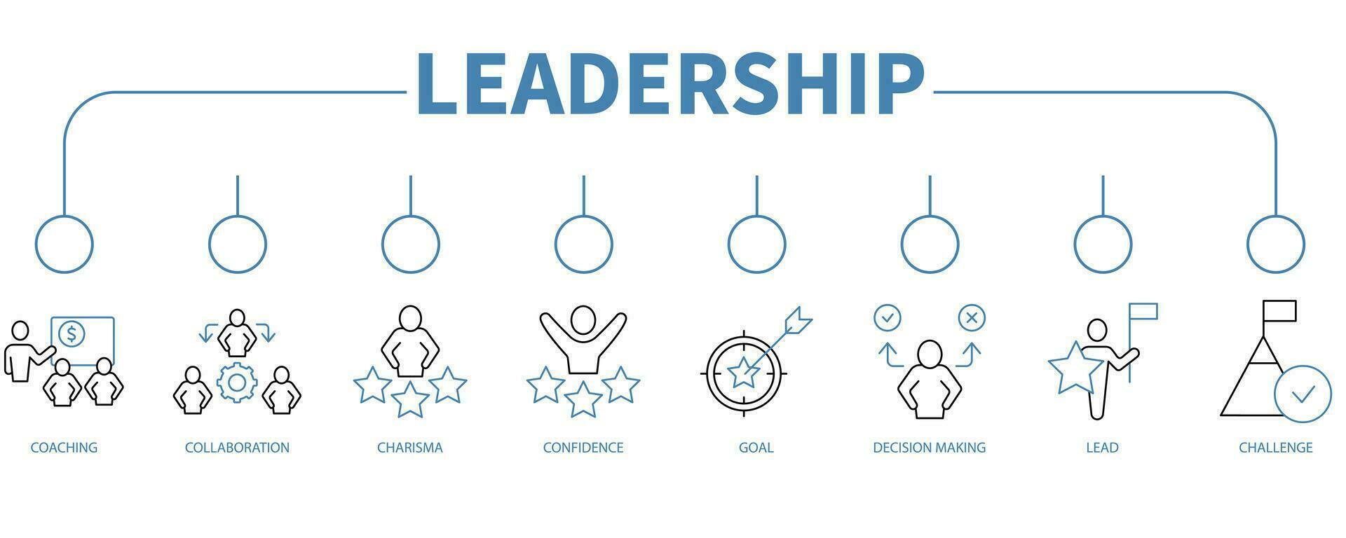 Leadership banner web icon vector illustration concept