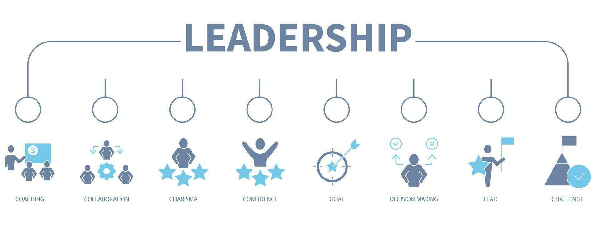 Leadership banner web icon vector illustration concept