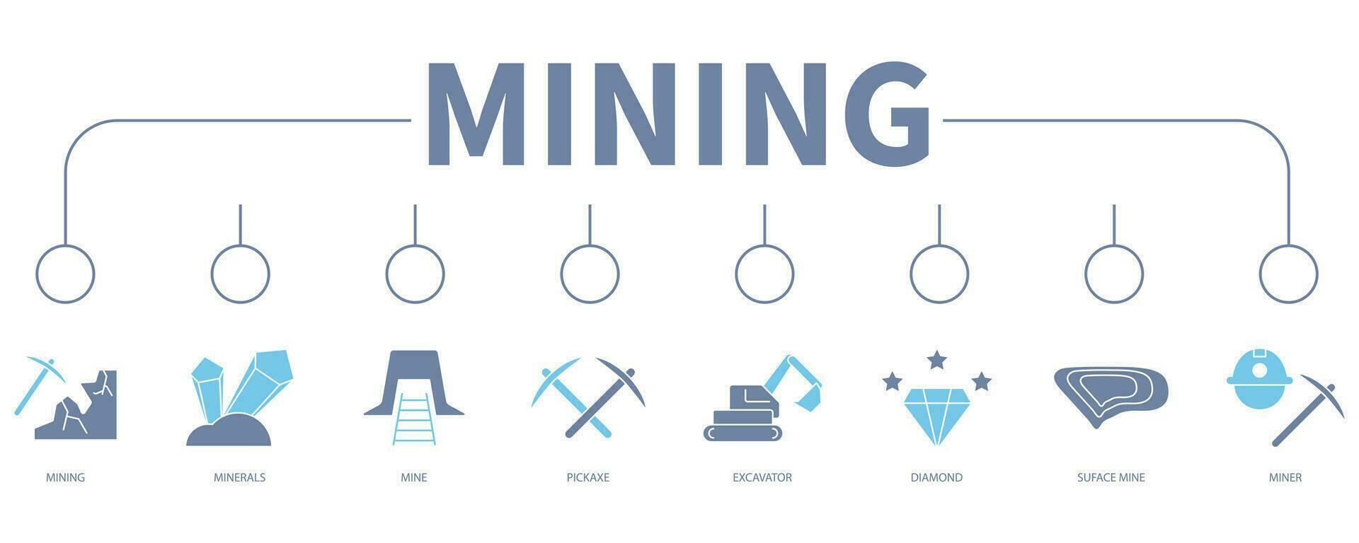 Mining banner web icon vector illustration concept