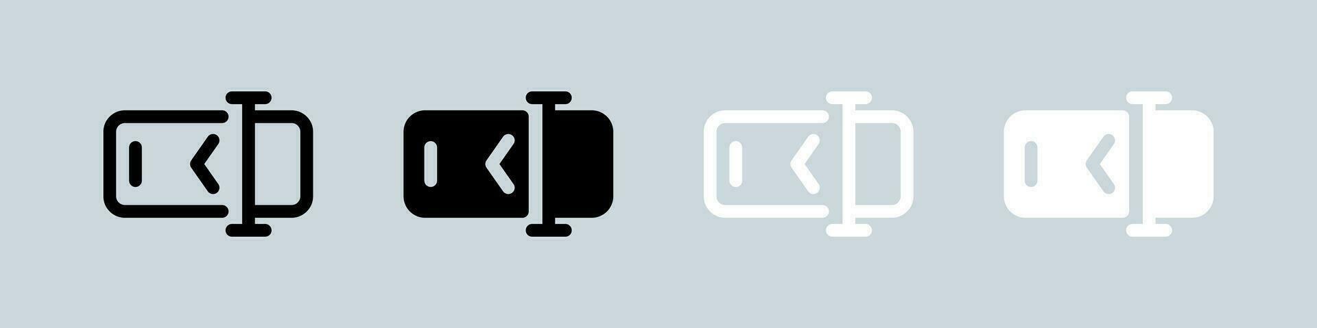 Rename icon set in black and white. Write signs vector illustration.