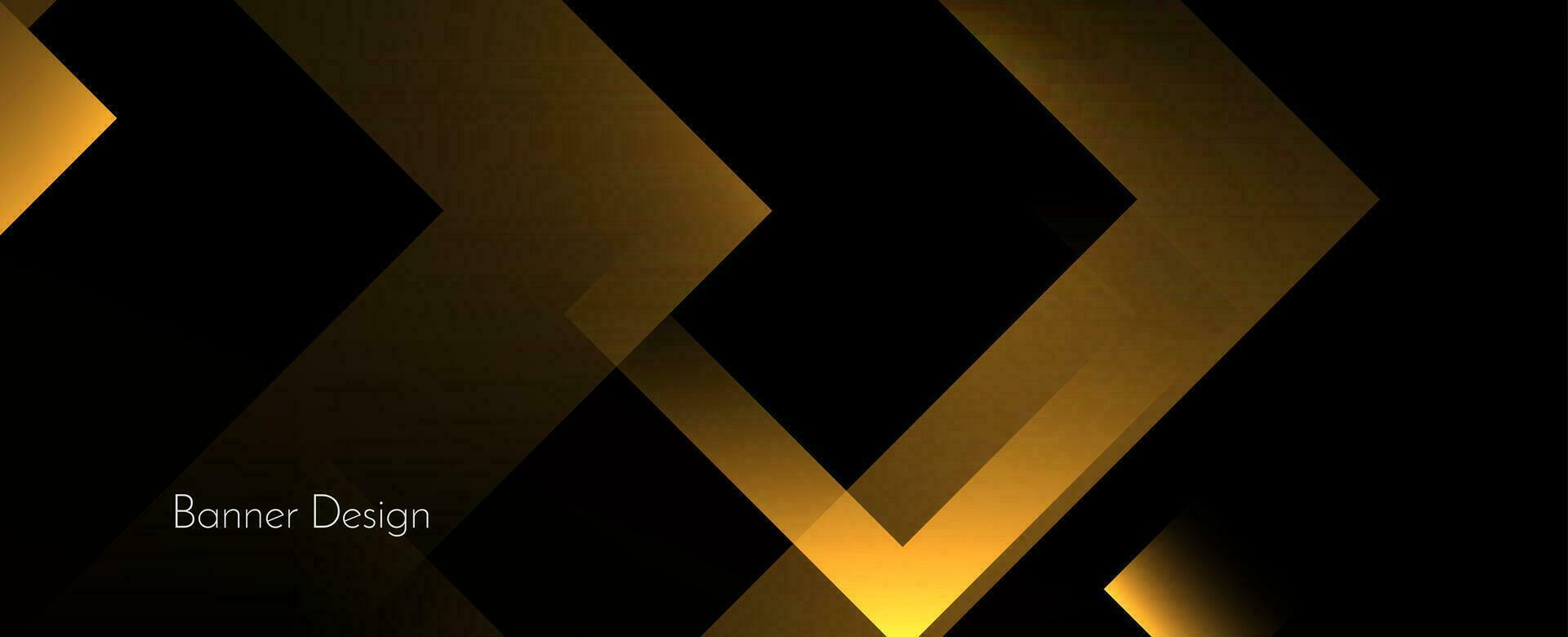 patrón geométrico abstracto oro elegante banner moderno vector