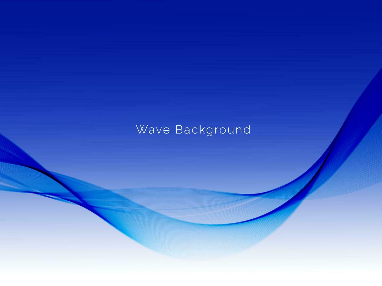 Modern blue flowing stylish gradient wave background vector