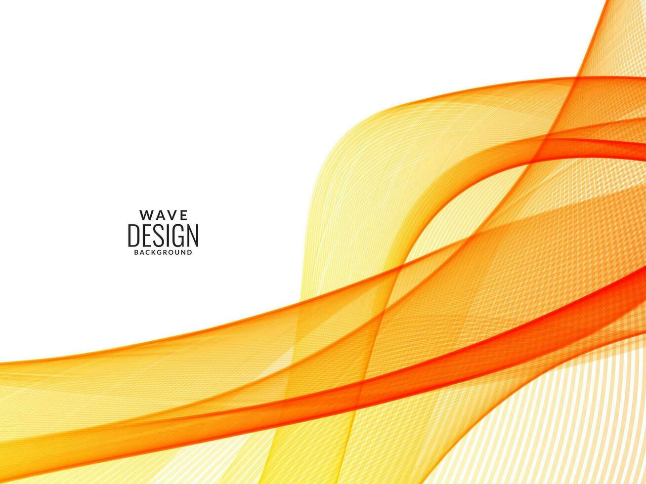 Decorative design modern pattern with stylish smooth yellow wave background vector