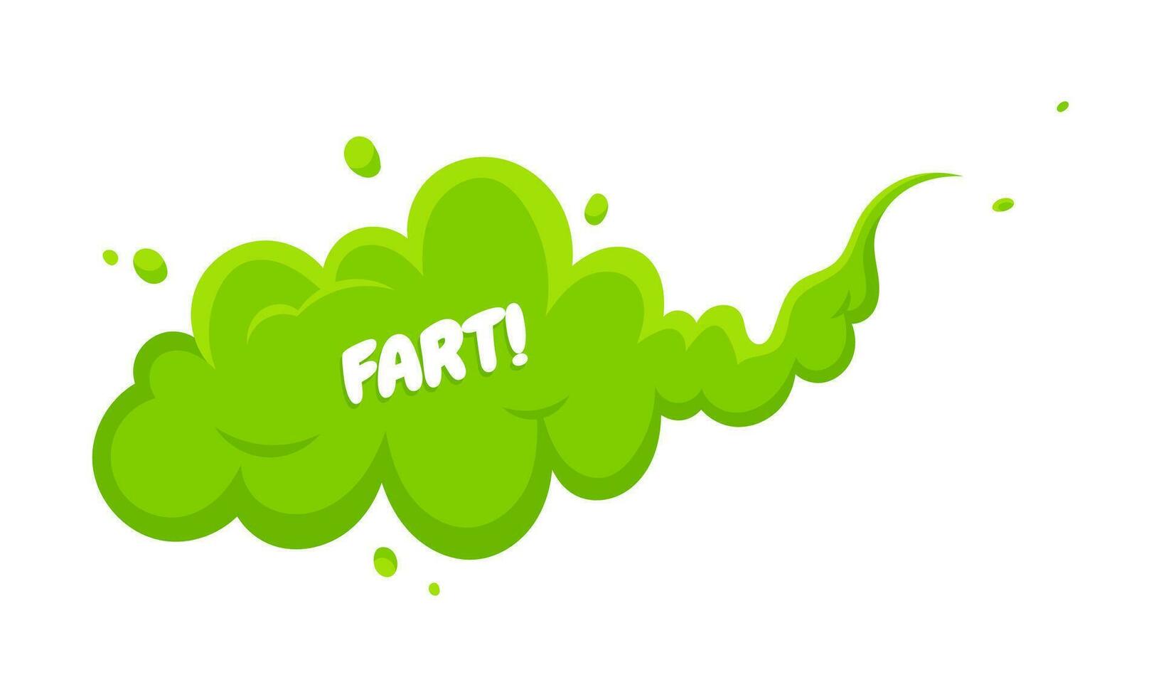 Smelling green cartoon smoke or fart clouds flat style design vector illustration. Bad stink or toxic aroma cartoon smoke cloud isolated on white background.