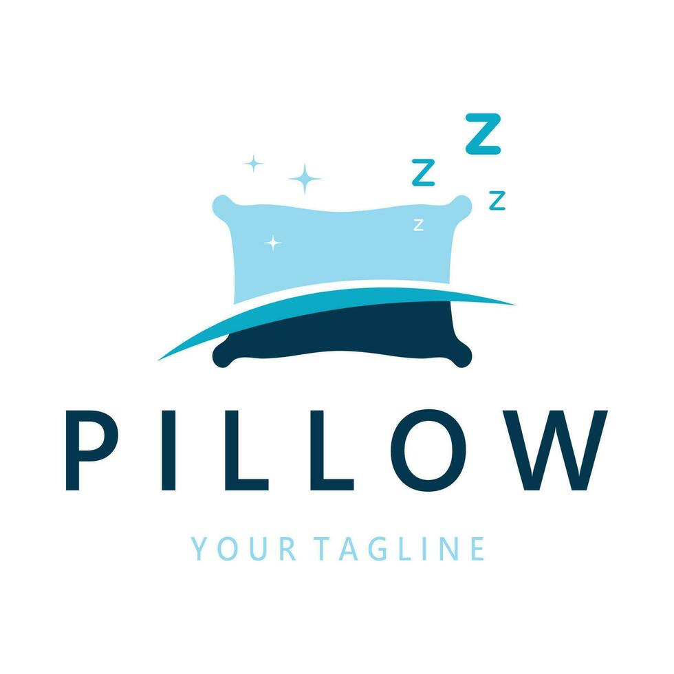 creativo logo diseños para almohadas, mantas, cama hojas y camas, dormir, zzz, reloj, Luna y estrellas. vector