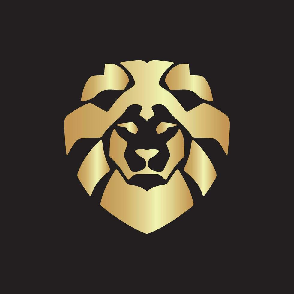 plantilla de vector de diseño de logotipo de león