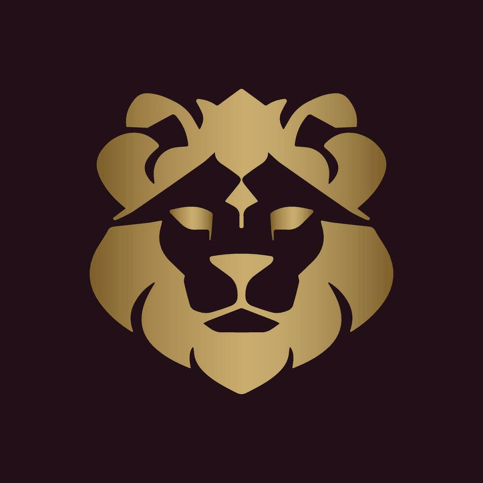 Lion security logo design vector template