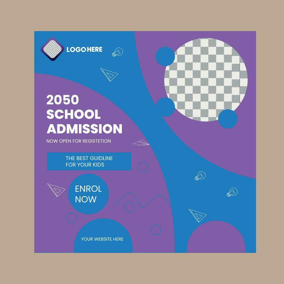 School admission post vector