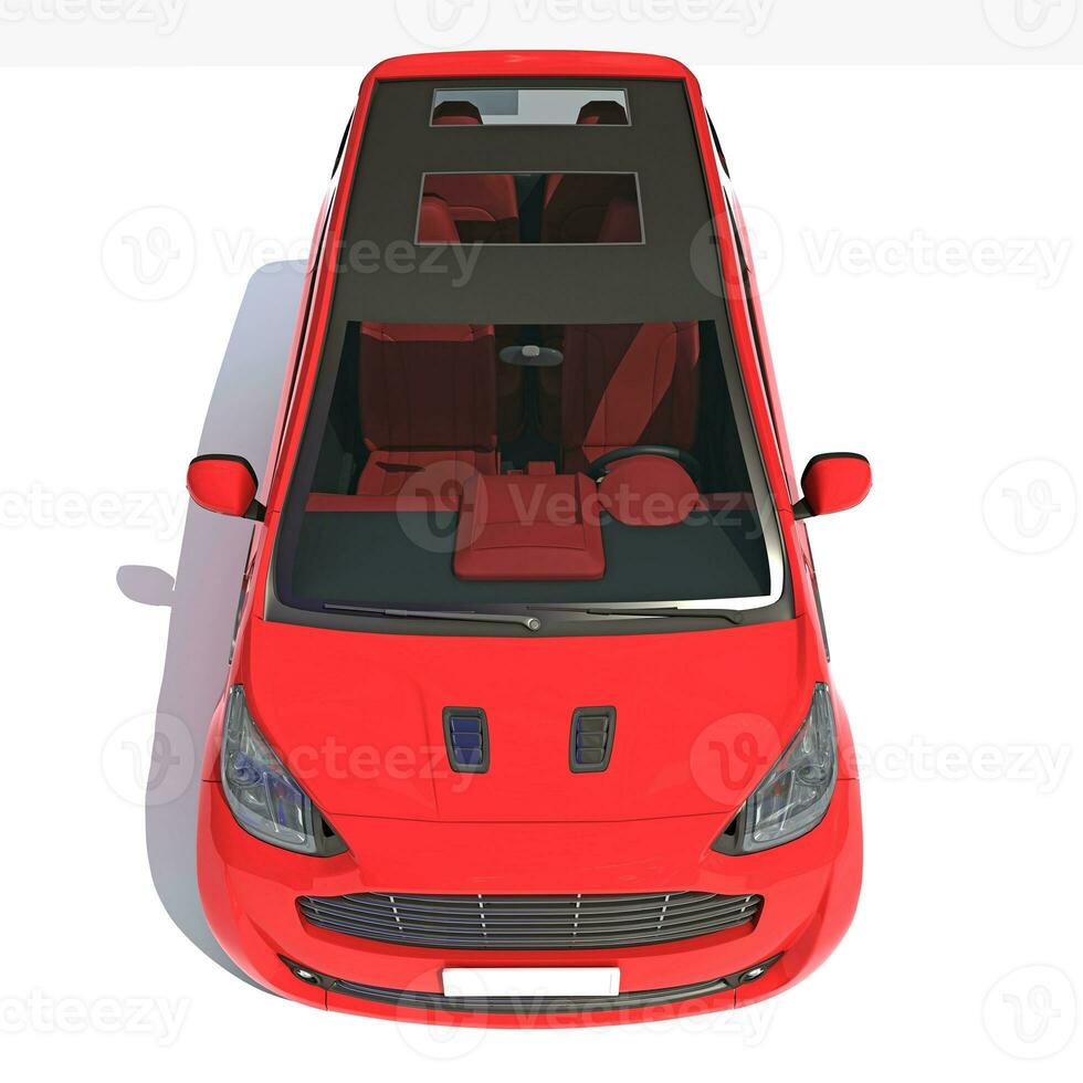 Car 3D rendering on white background photo