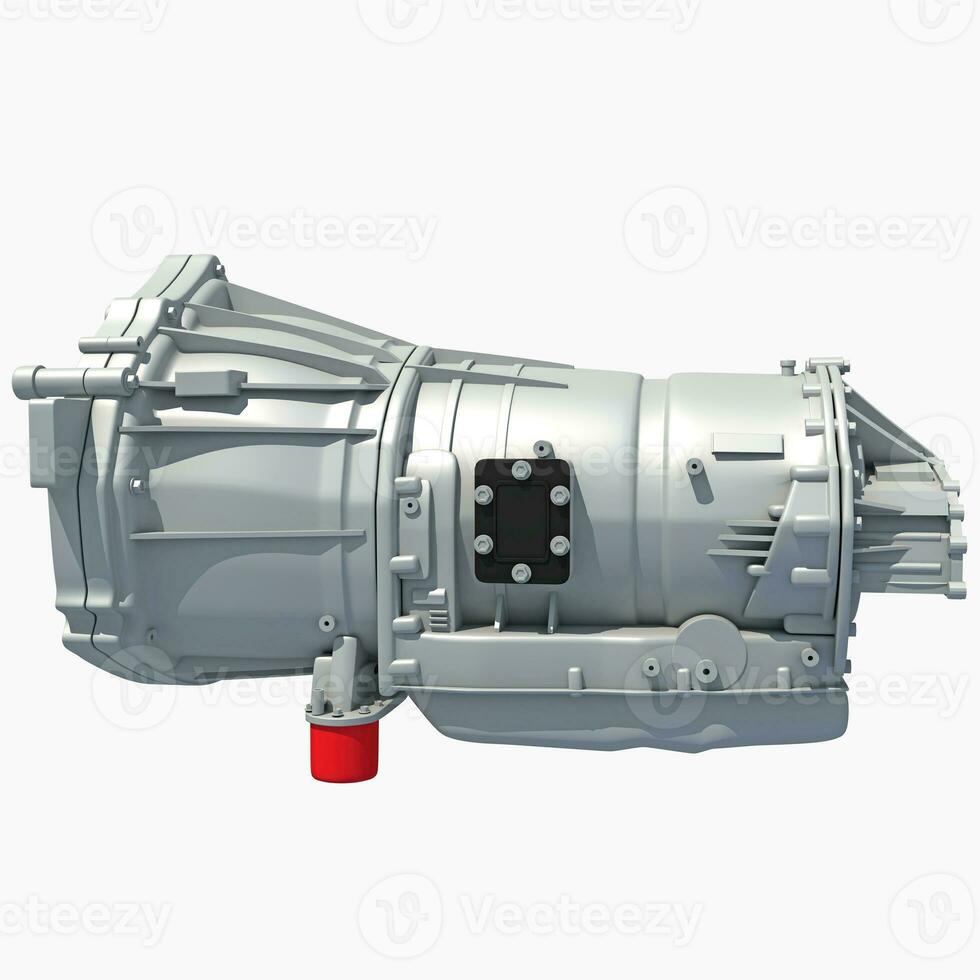 Car Transmission 3D rendering Trans on white background photo