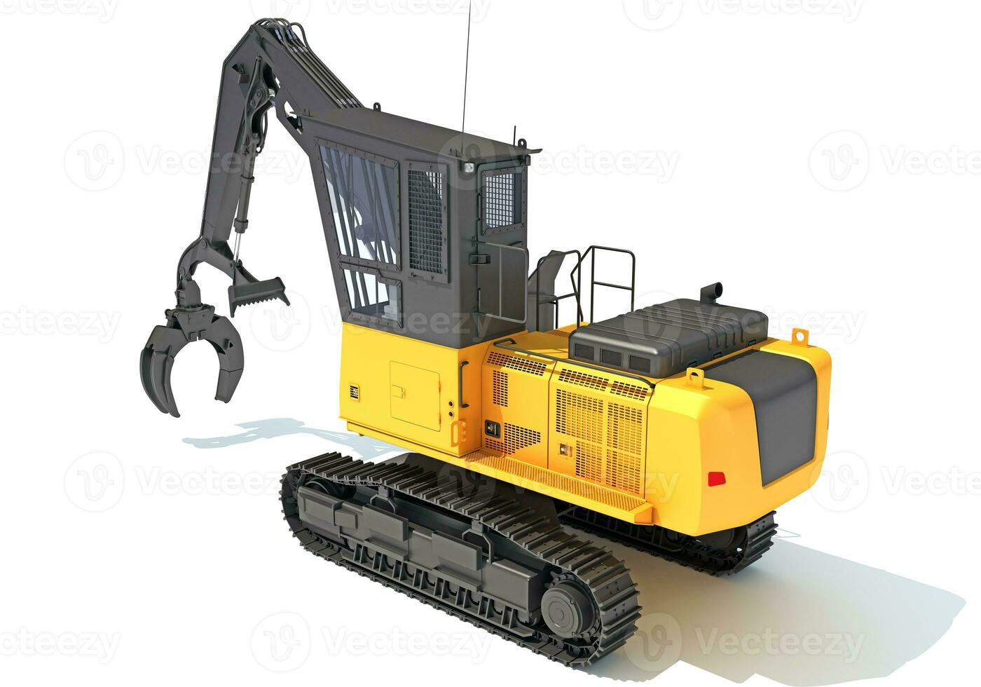 Forest Machine 3D rendering on white background photo