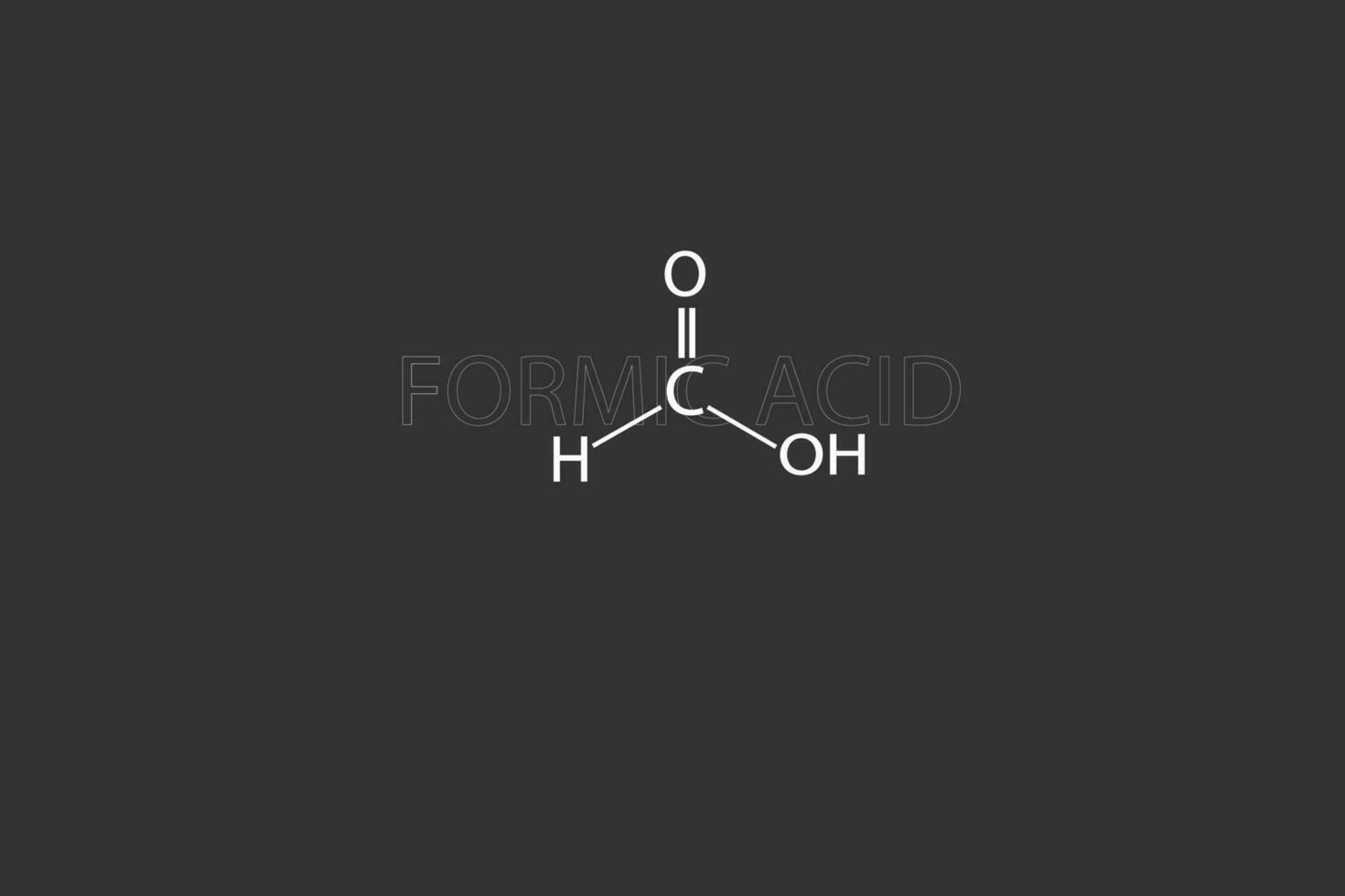 fórmico ácido molecular esquelético químico fórmula vector