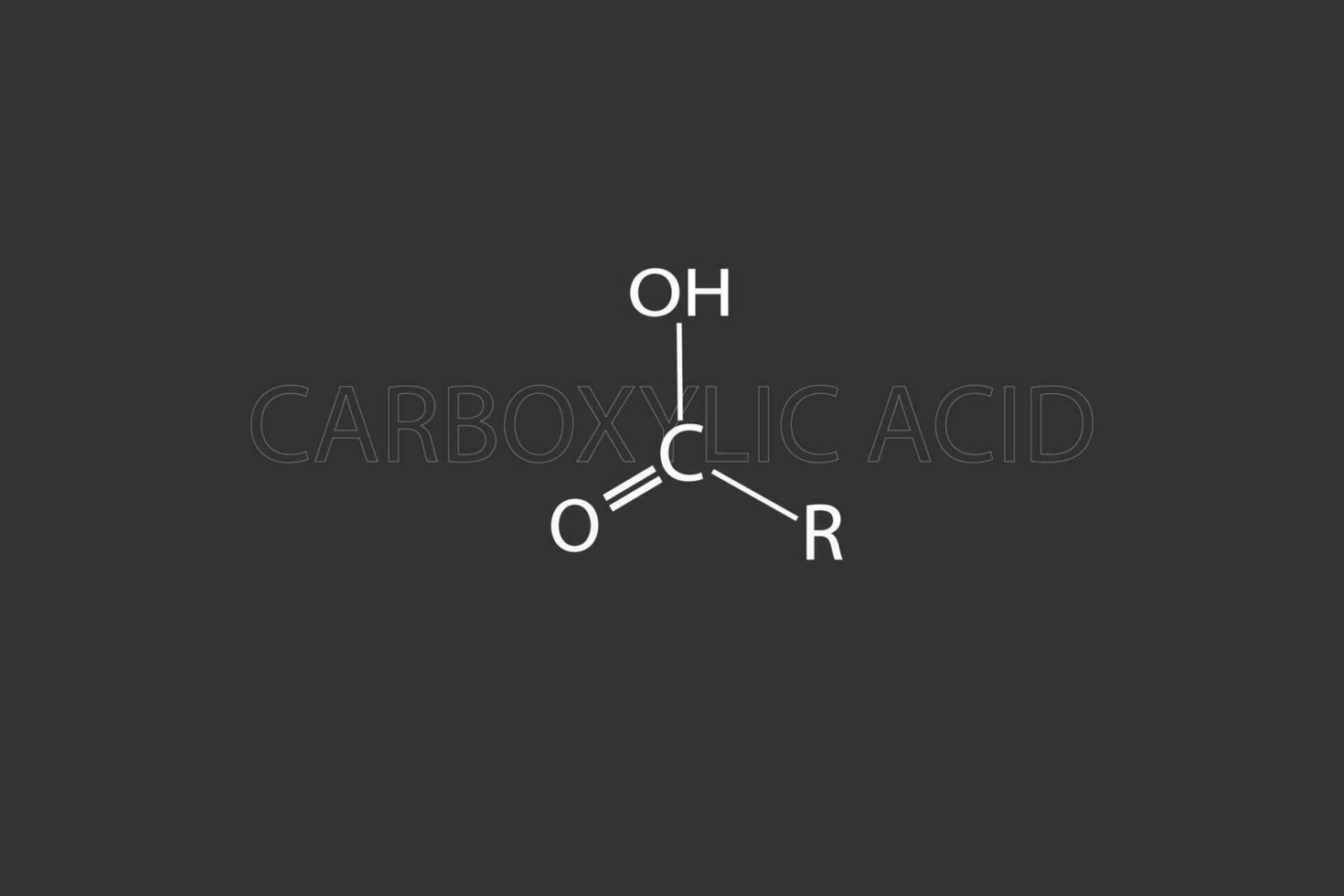 carboxílico ácido molecular esquelético químico fórmula vector