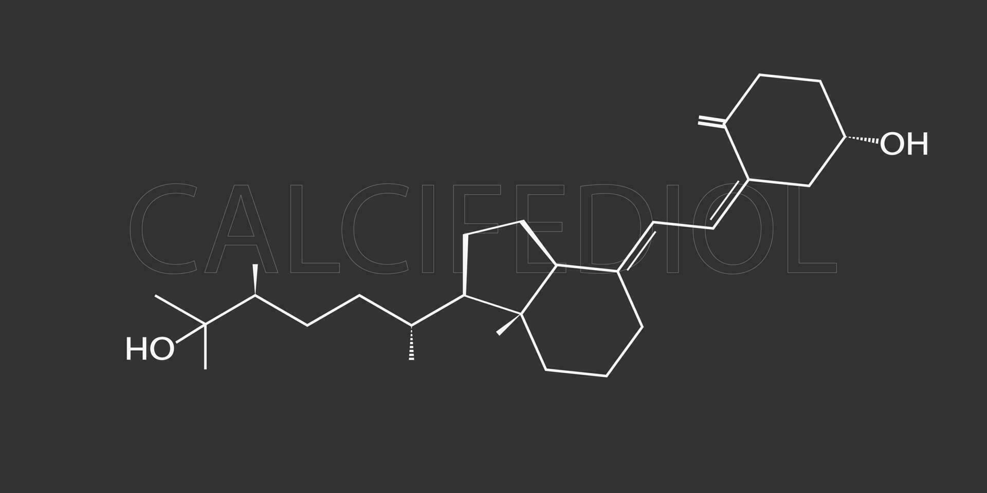 calcifediol molecular esquelético químico fórmula vector