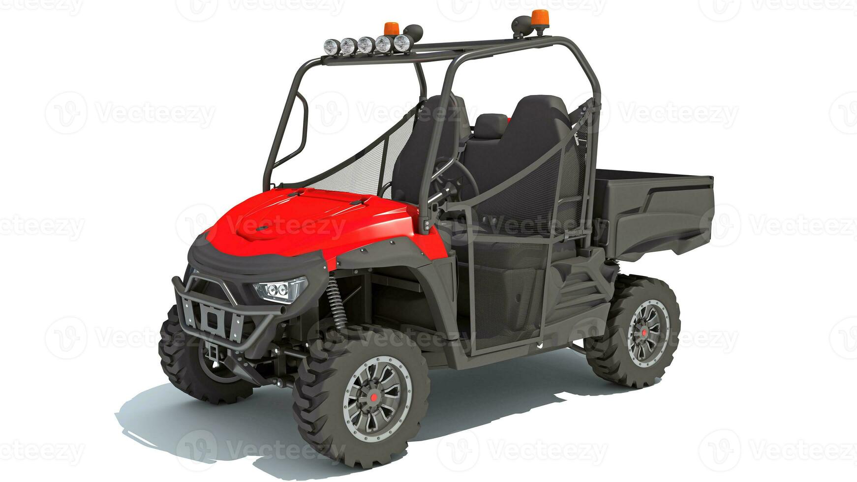 UTV Utility Vehicle 3D rendering on white background photo