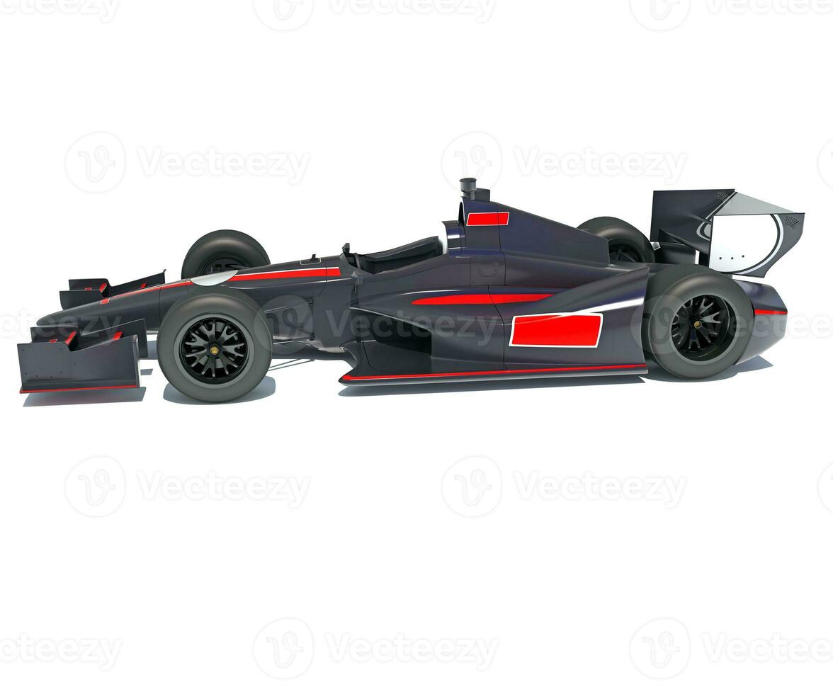 Race Car 3D rendering on white background photo