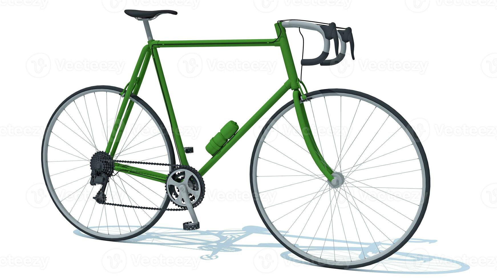 Bike 3D rendering bicycle on white background photo