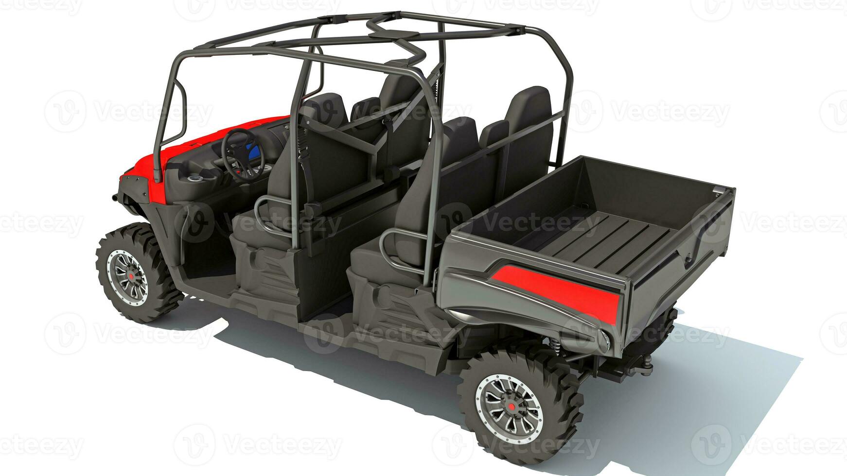 UTV Utility Vehicle 3D rendering on white background photo