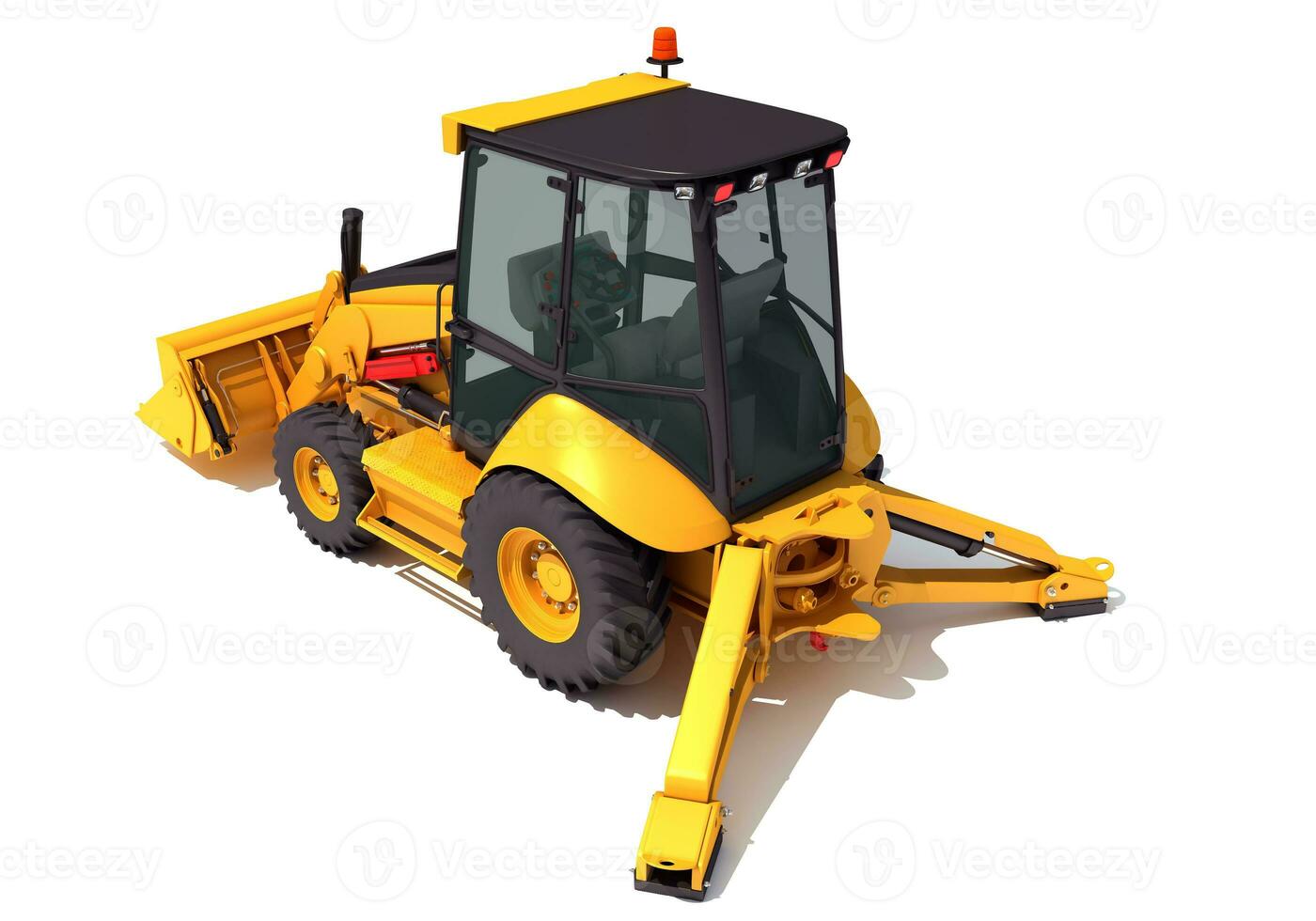 Wheel Loader construction machinery 3D rendering on white background photo